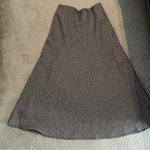 Brown tweed maxi skirt